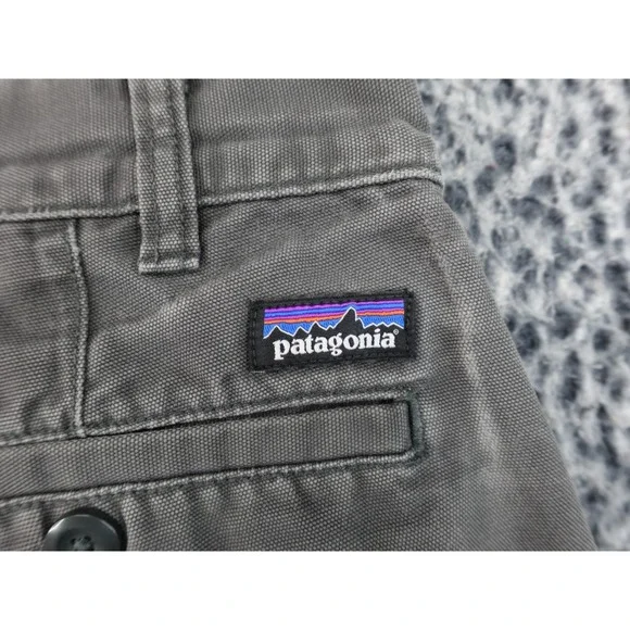 Patagonia Performance Straight Fit Pants Mens 34 Gray Canvas Chino Trousers